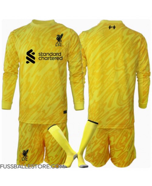 Günstige Liverpool Torwart 3rd trikot Kinder 2024-25 Langarm (+ Kurze Hosen)